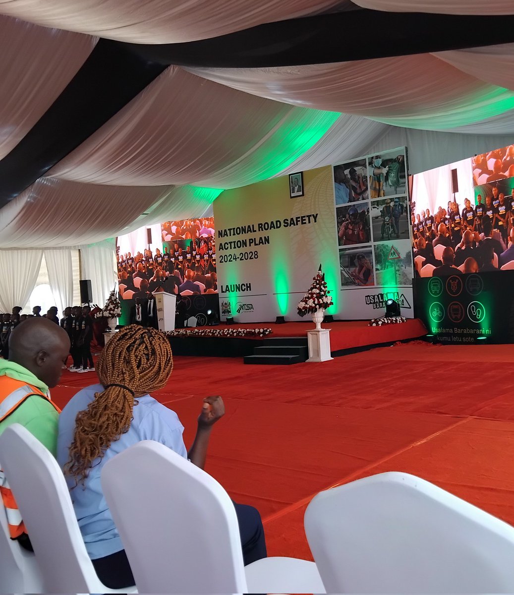 The launch of the National Road Safety Action Plan by the President of the Republic of Kenya is underway. The plan will rally stakeholders towards a common road safety vision <a href="/ntsa_kenya/">NTSA KENYA</a> <a href="/RoadSafetyNGOs/">Road Safety Alliance</a> <a href="/grspartnership/">Global Road Safety Partnership</a> <a href="/Rosakenya/">Road Safety Advocates Kenya</a>