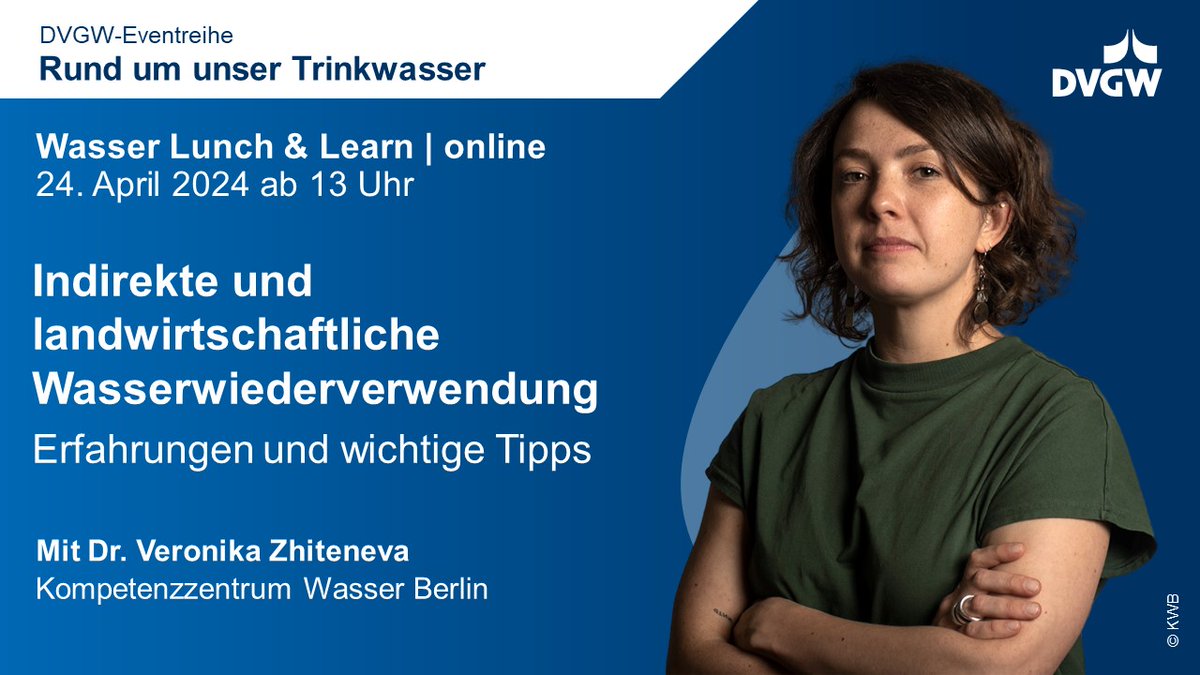 Indirekte und #landwirtschaft|liche #Wasserwiederverwendung - Erfahrungen und wichtige Tipps

Vormerken und in den Kalender eintragen: nächstes #Wasser Lunch &amp; Learn online am 24. April 2024 ab 13 Uhr 📢

👉Kostenfreie Anmeldung: servicecenter.dvgw.de/event/speakers…