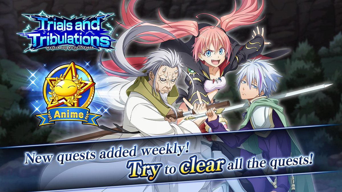 🐉2.5th Anniversary: Trials and Tribulations🐉

In Trials and Tribulations, new quests are added every week until 5/21 (Tue)!

Try to clear all of the quests!👊

#SlimeIM #tensura