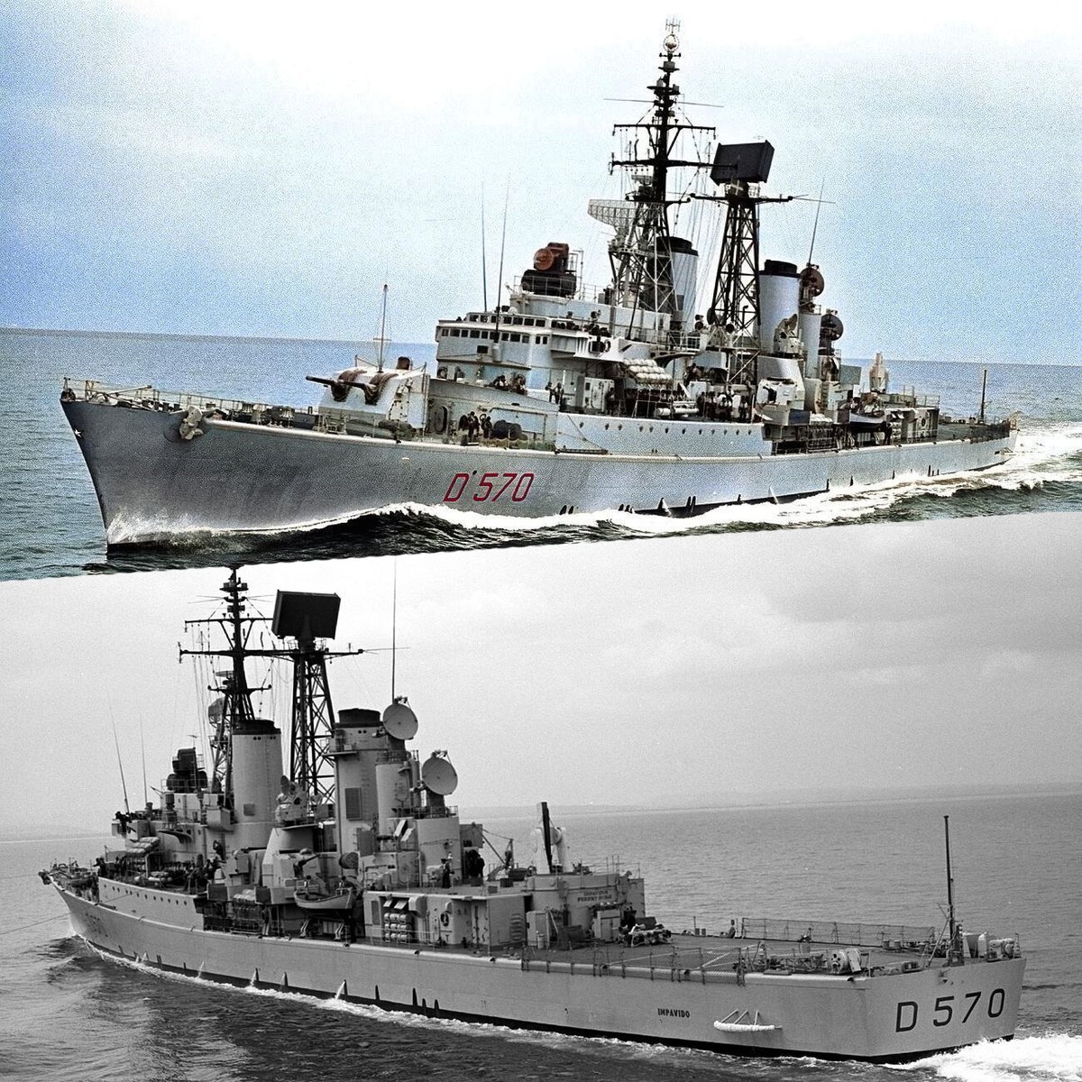 NavalEncyclope1's tweet photo. Weekly Update ! The Impavido class, first Italian guided missile destroyers. https://t.co/0jXe2lOVE5 #guidedmissiledestroyer #destroyer #italiandestroyer #marinamilitare #italiannavy #coldwar #impavido #intrepido https://t.co/LJbAC31dVv