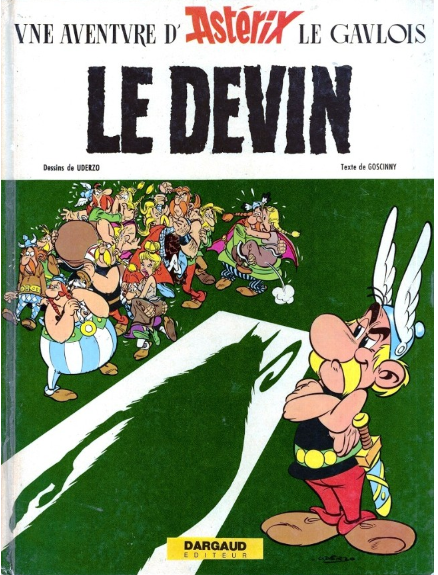 Maison Artcurial : Le point culminant de la vente fut l'adjudication d'une couverture d'Astérix et Obélix - Le Devin par Albert Uderzo, réalisée en encre de Chine et gouache vendue 300 000 €. actualitte.com/a/SFg7UptL via @actualitte