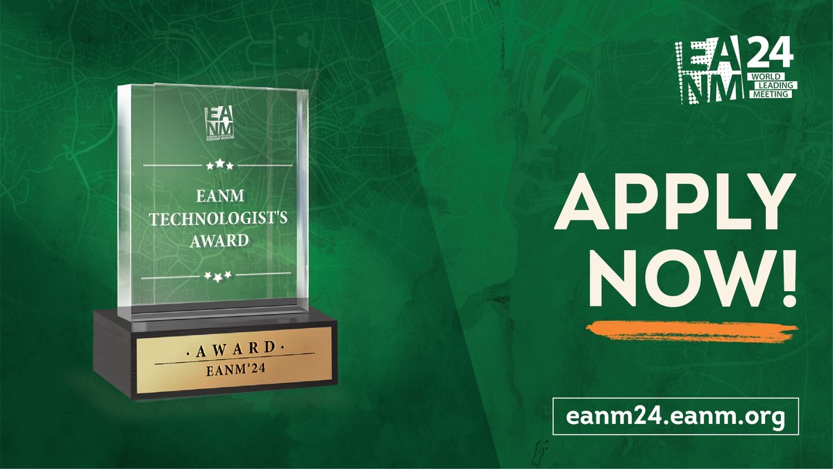 EANM_NucMed's tweet image. Calling all #NucMed #Technologists ready to make an impact! 📣 

Submit your #abstract for a chance to be celebrated at the #EANM24 in Hamburg 🇩🇪 and win up to €1,000!

⌛ Hurry, the deadline is approaching: April 25, 2024 (23:59 CEST)
👉 bit.ly/3wDftiD