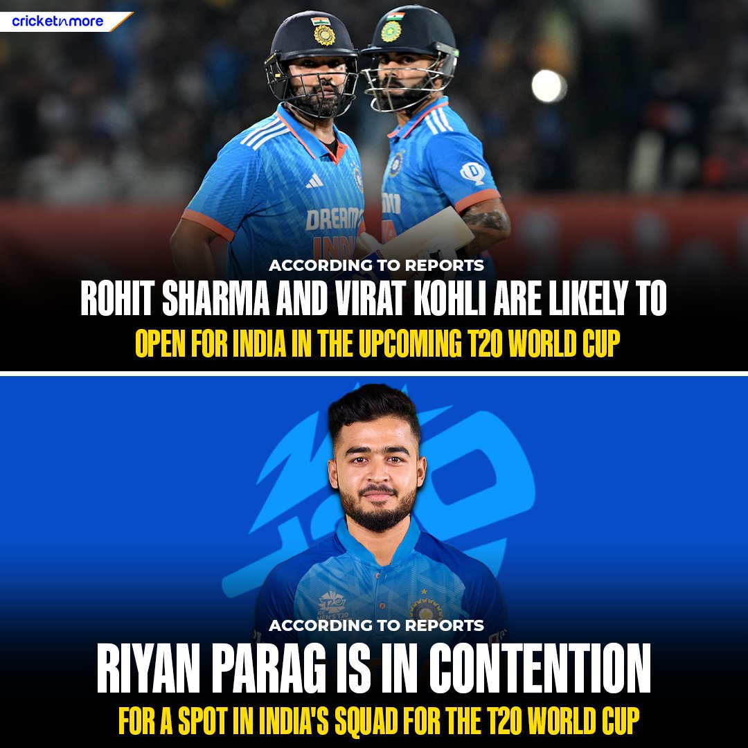 Some Major Updates Ahead Of India's T20 World Cup Announcement! 👀 #IPL2024 #India #T20WorldCup #RiyanParag #RohitSharma #ViratKohli