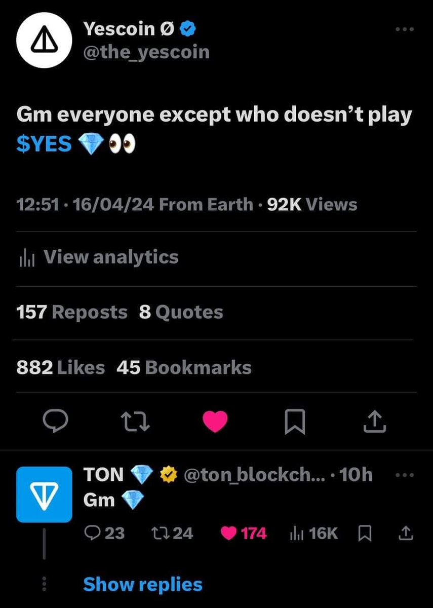 bingo100x's tweet photo. 💎20/04 lượm  #NOTCOIN rồi
Tiếp theo sẽ là #YESCOIN 
AE biết phải làm gì rồi đấy👇
https://t.co/nFGGkLFSLF https://t.co/12jxKFWKVS