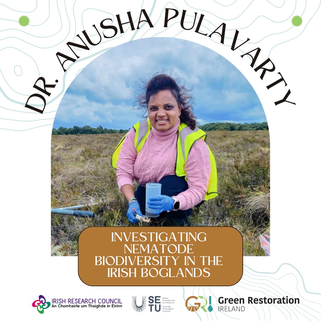 Dr. Anusha Pulavarty, a postdoctoral nematologist is presenting at the 35th Symposium of the European Society of Nematologists Wednesday, 17 April between 11:30-13:00. #greenrestorationireland #InspiringFutures #SETU #LoveIrishResearch #enviroCORE #nematodes