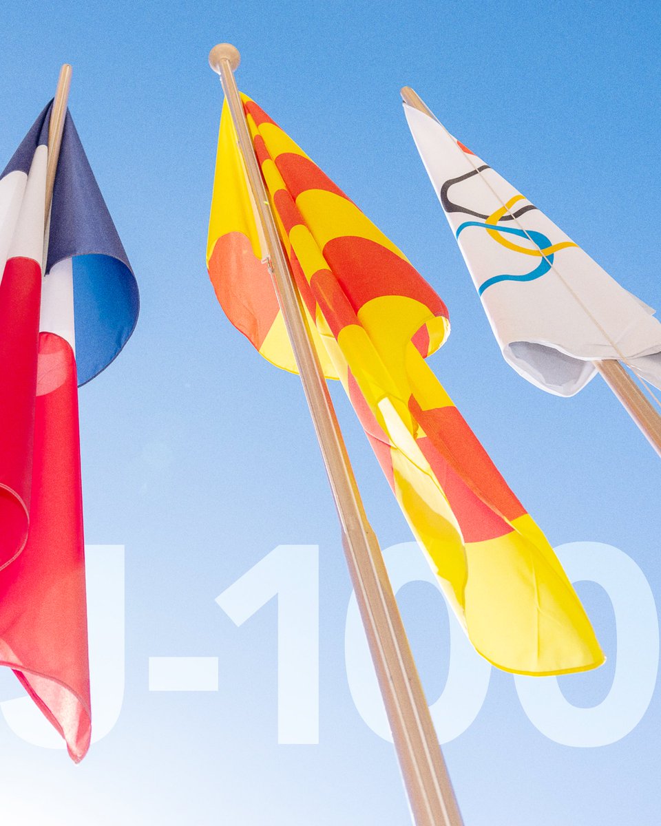 J-100 ! Sept ans que nous nous y préparons, un siècle que nous attendons : les Jeux Olympiques et Paralympiques d’été, en France, c’est dans 100 jours ! Pour les épreuves de voile et 16 matchs de foot, ça se passera en Région Sud, à Nice et à Marseille, nous sommes prêts 🇫🇷👏