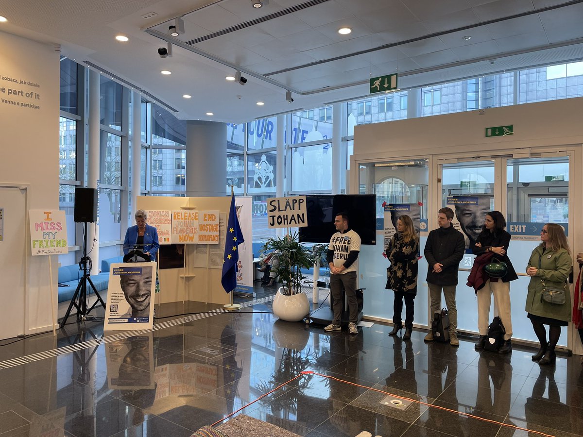 Very moving speech by EU Commissioner @YlvaJohansson at vigil to mark 2 years since Johan Floderus, Swedish national and @EU_Commission colleague was wrongfully detained and imprisoned in Iran.

Learn more about the campaign to #FreeJohanFloderus:

👉 freejohanfloderus.org