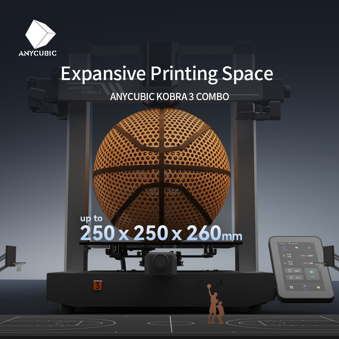 Boost your creative potential with the Anycubic Kobra 3 Combo!  Dive into bigger projects with a massive printing area up to 250mm x 250mm x 260mm. 
Subscribe for a chance to win Multi-color 3D Printer Anycubic Kobra 3 Combo, with 30 units ONLY!  bit.ly/49DJlcg