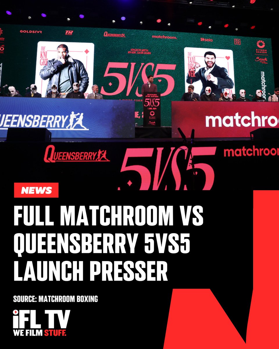 Miss the full launch press conference for Matchroom's 5vs5 against Queensberry? 👀 You can listen back to it in full HERE 🔗 linktr.ee/IFLPod #5vs5 | #4CrownShowdown | #RiyadhSeason