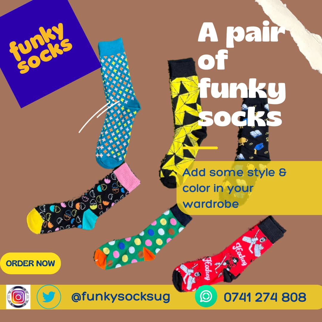 FunkysocksUg's tweet photo. @FunkysocksUg is here to add some color in your wardrobe.
#funkysocks #socks #happysocks
#kampalauganda #fashionug #EFRIS #trendingug https://t.co/dHNvYgBbHu