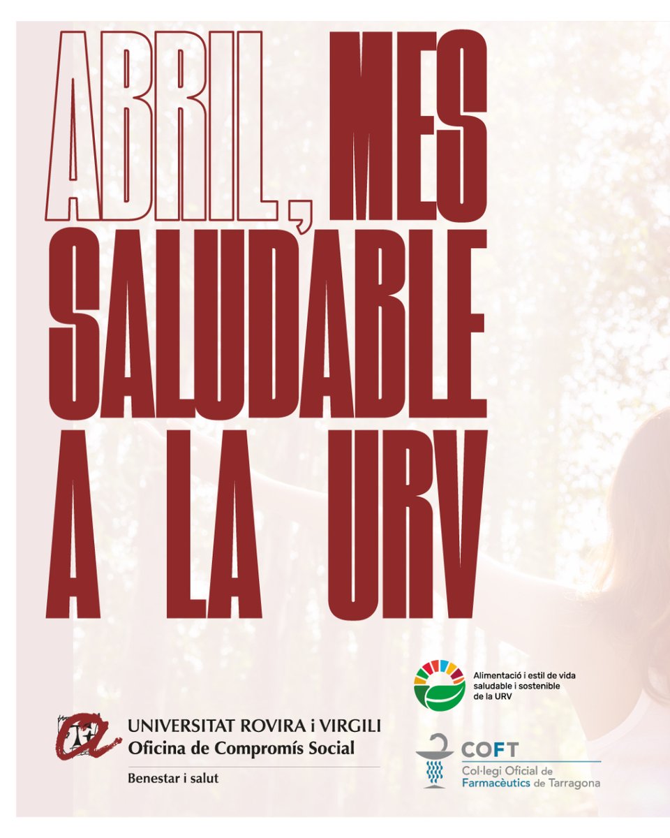 #agendaURV | Xerrada: 'La proteïna vegetal és igual que la proteïna animal? Similituds i diferències', en el marc de la iniciativa Abril, mes saludable a la #URV. 

🗓️Demà 18/4
🕑12h
📍Aula Magna Facultat de Medicina i Ciències de la Salut

👉urv.cat/ca/vida-campus…