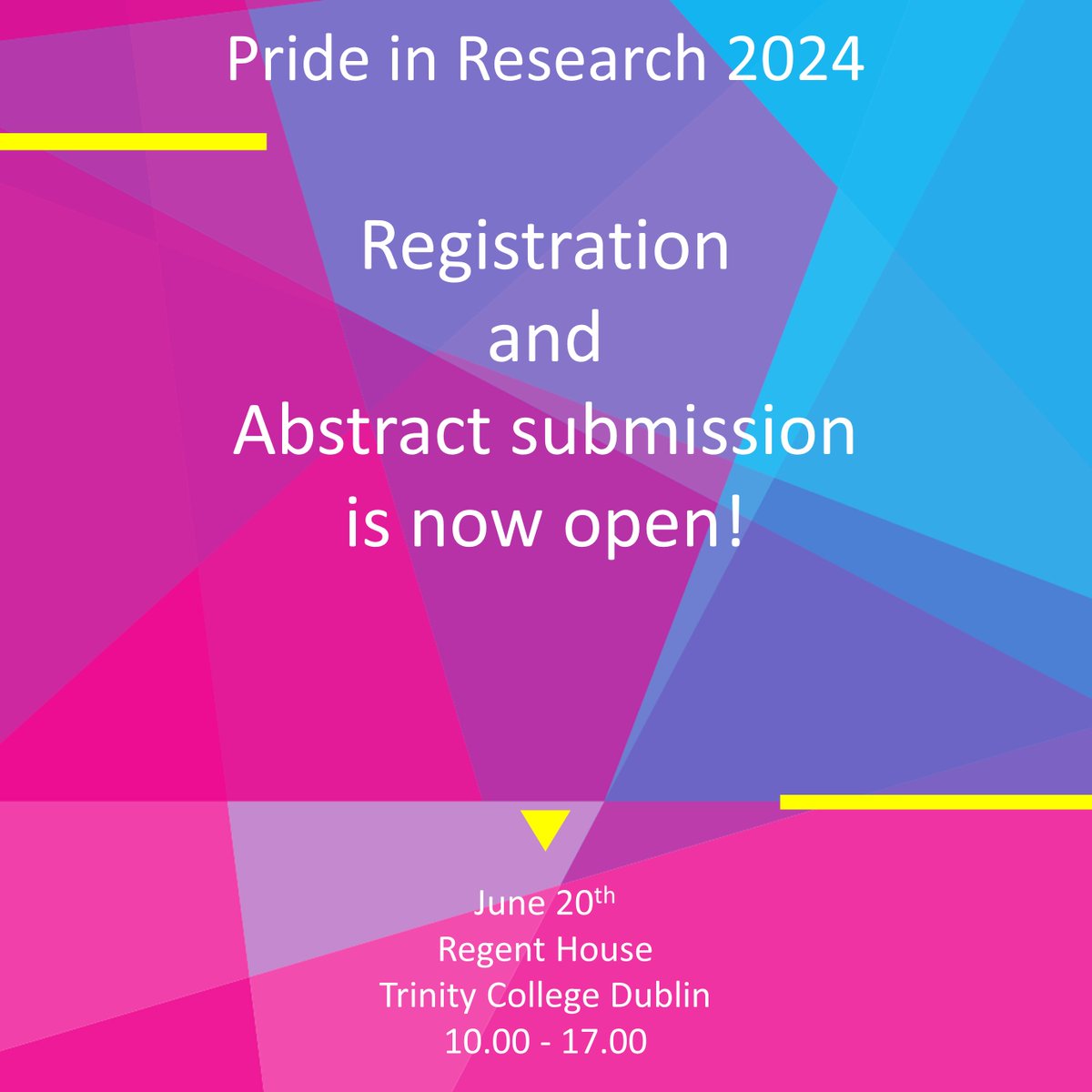 Get ready for Pride in Research 2024! Click the following link to register or submit an abstract forms.gle/YhDi9axxLeM5Lm…