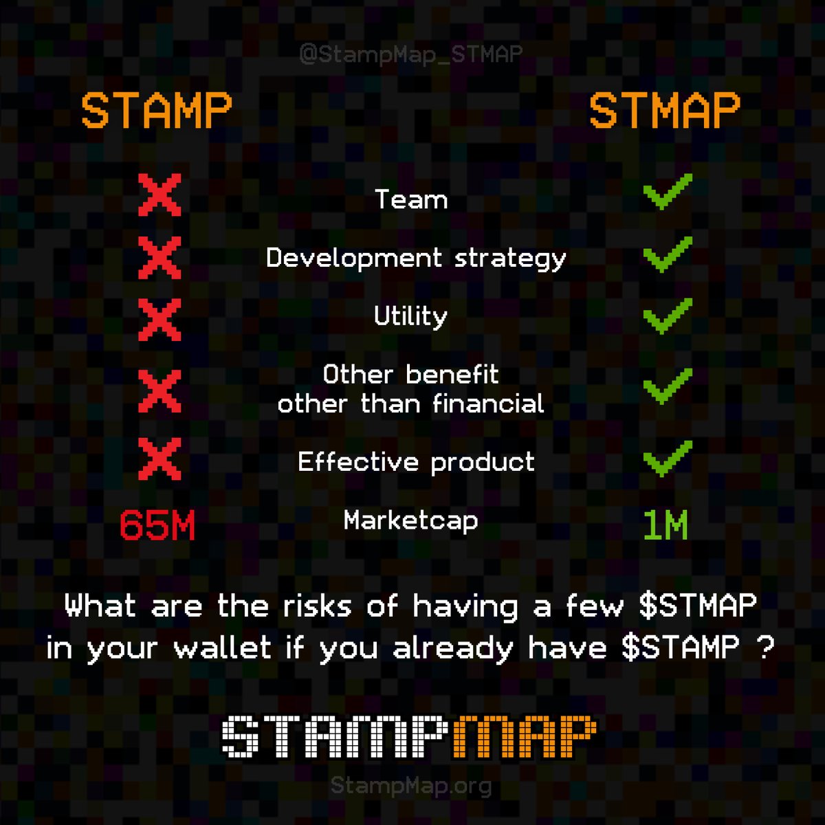 If $STAMP seems obvious to you (you're right), then $STMAP is more than obvious. #SRC20 #STAMP #STMAP