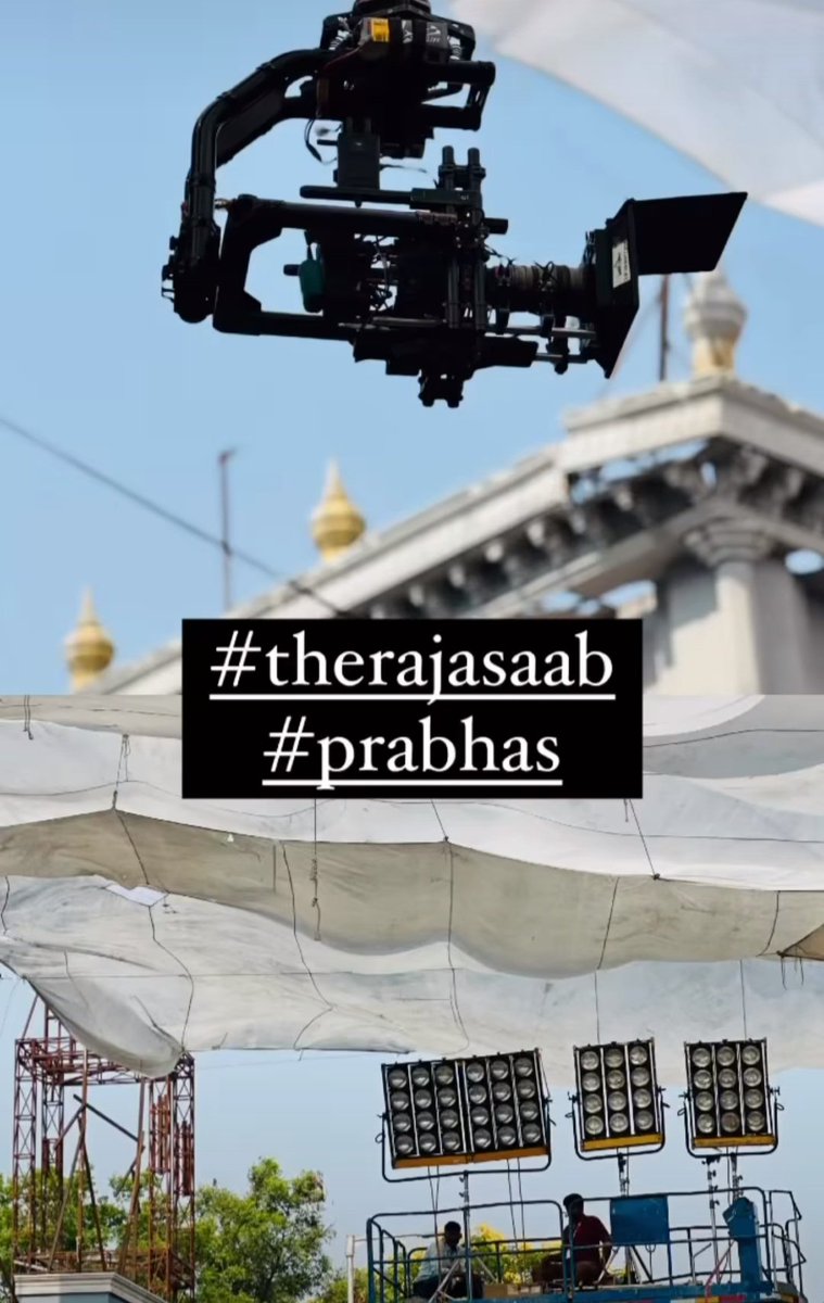 #TheRajaSaab song Shoot Happening with #Prabhas and #NidhhiAgerwal at Ramoji Film City, Hyd !