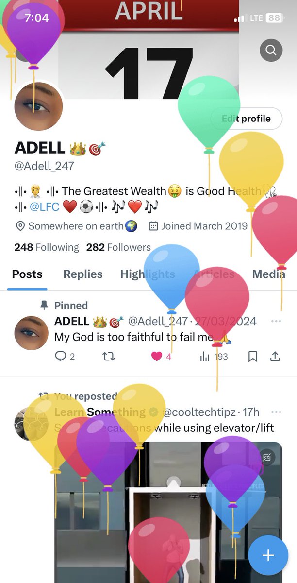 Hurraaay, I got balloons today 🎈🎉💃
Happy birthday to me 🥳🎉🎂

May God bless me and make me great 🙏

#April17th #AriesSeason