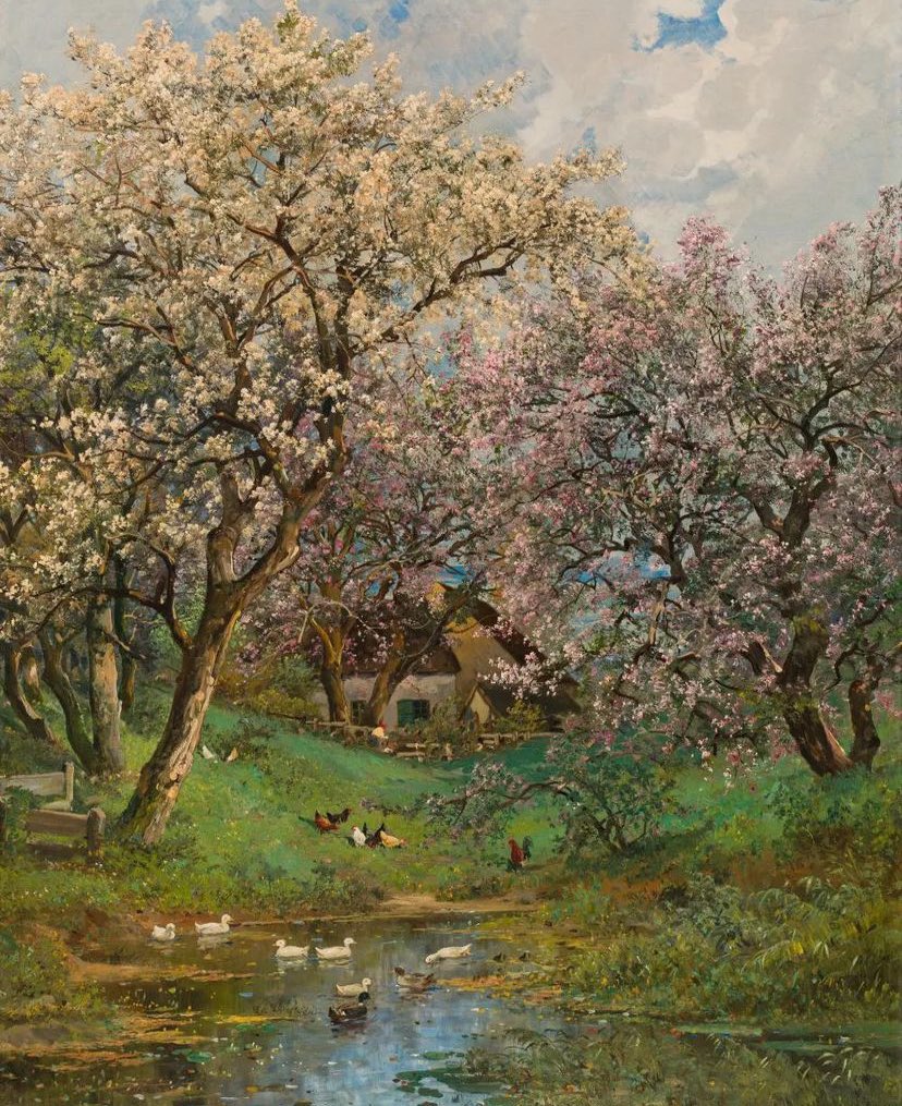 'Spring landscape'
By, Alois Arnegger (Austrian, 1879-1963)