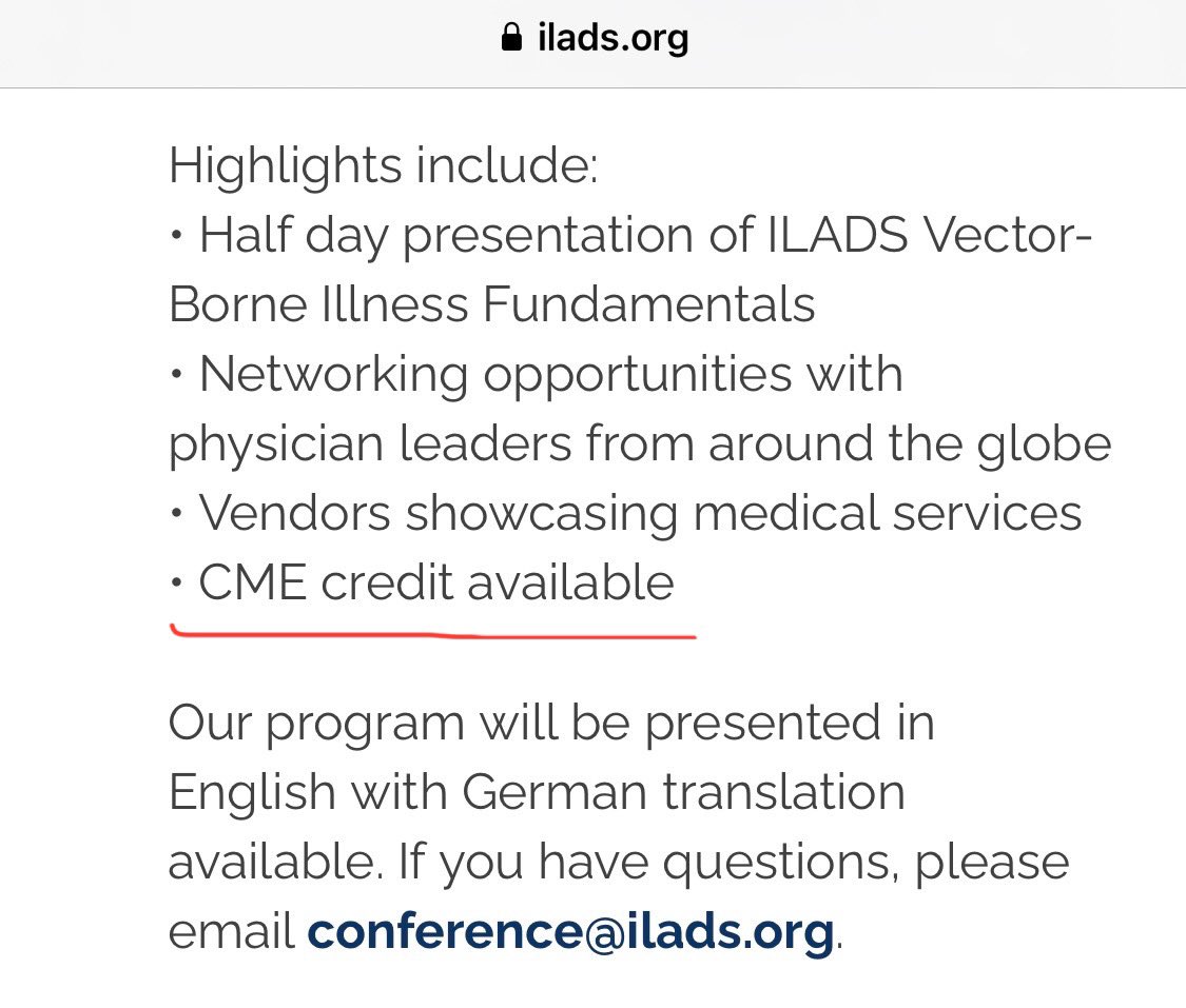 medexit's tweet photo. Tymczasem za udział w konferencji #ILADS można otrzymać punkty edukacyjne CME (Continuing Medical Education)❗️Mam nadzieję, że to jakiś ponury żart.
https://t.co/H9PCQ6CfgO
@AgnieszkaSzust3 @JakubZN @Rezydenci @s_iwanczak @AccreditedCME @pknoepfler @LymeScience @CDCgov https://t.co/xrEWu3WVZy