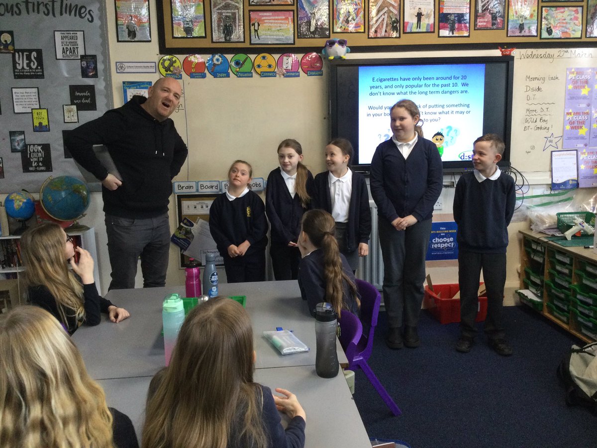Just before Easter we had another visit from d:Side Dave, learning about the dangers of vaping and e-cigarettes.