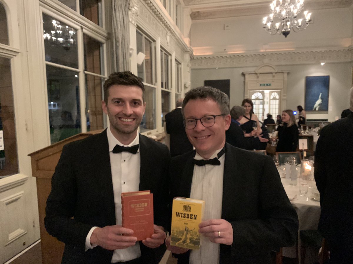 Congratulations to @MAWood33 for being one of Wisden’s Five Cricketers of the Year. He was a star in the Long Room at Lord’s last night at the launch of this year’s @WisdenAlmanack