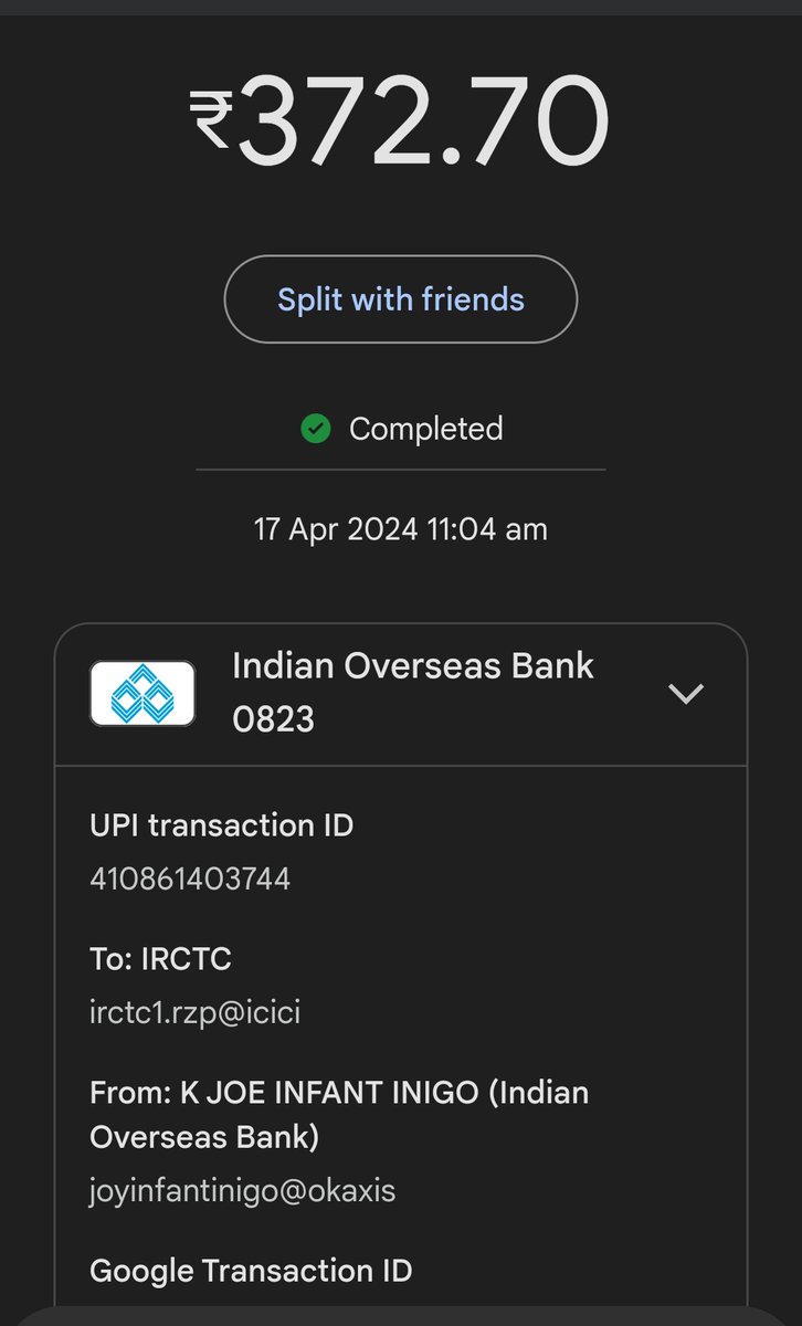 InFanTJoE6's tweet photo. Booked two 2S Tatkal tickets from Chennai Egmore to Pudukkottai in Pallavan express. But ticket went to regret status but amount had been debited till now amount not credited to my account. @PudukkottaiU @drmmadurai @DRMTPJ @GMSRailway @RailMinIndia @RailwaySeva https://t.co/gf3B7SHfM6