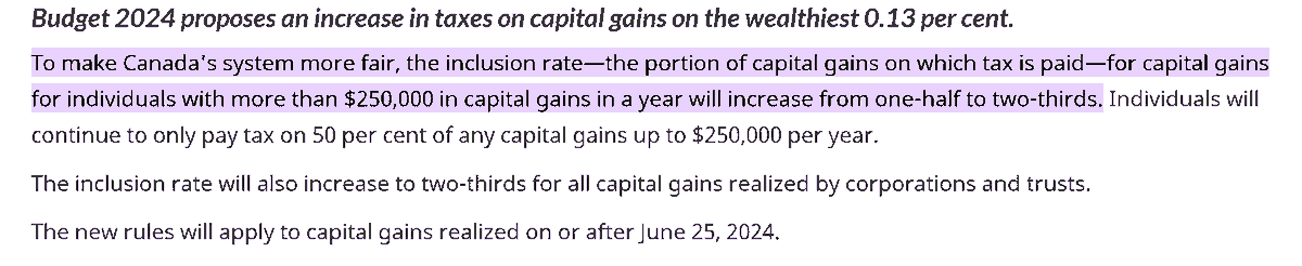 Canadian Tax is coming for us. If you are smart, work hard and invest properly, the government tries to take it away One day they will take almost everything. Get your family rich now before it's too late 🫡