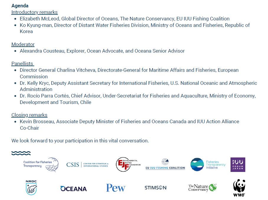 Don't miss our #OurOcean2024 side event on #IUUfishing and transparency today at 4pm! 👉From Policy to Practice: Solutions for and Benefits of Transparent and Traceable Fisheries. 📍Alternative Stage, right around the corner from the plenary hall. @OurOceanGreece #OurOceanGreece