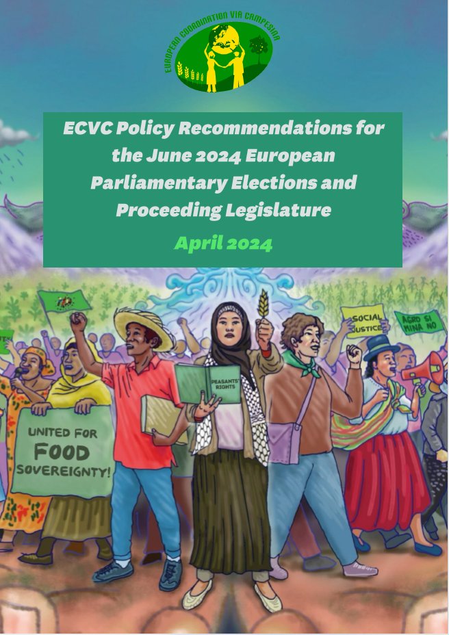 ✊👨‍🌾Today on #17April, International Day of Peasant Struggles, ECVC demands the priorities of farmers and demands from the farmers' protest are put on the political agenda for the European elections and next political mandate! Read our position paper: shorturl.at/APQW6