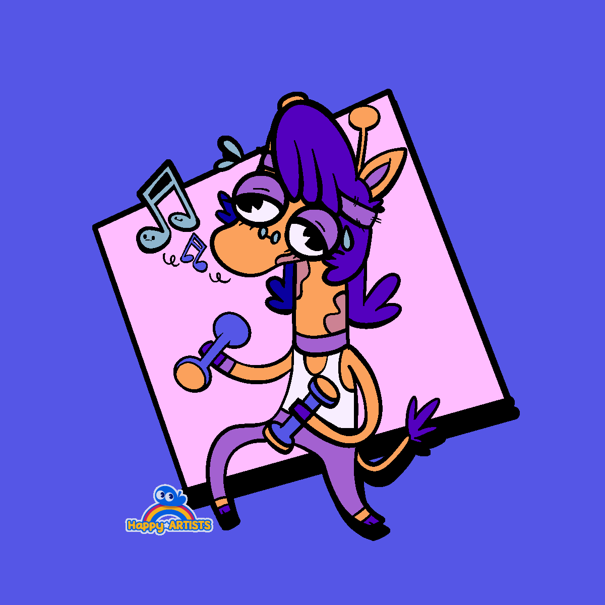 FabySaturn's tweet photo. 🌈🦒 Fitness with Ludwig! (Another silly doodle) 🌈🌟

#happyartists #happyartistsarg https://t.co/A6wItVwKzu