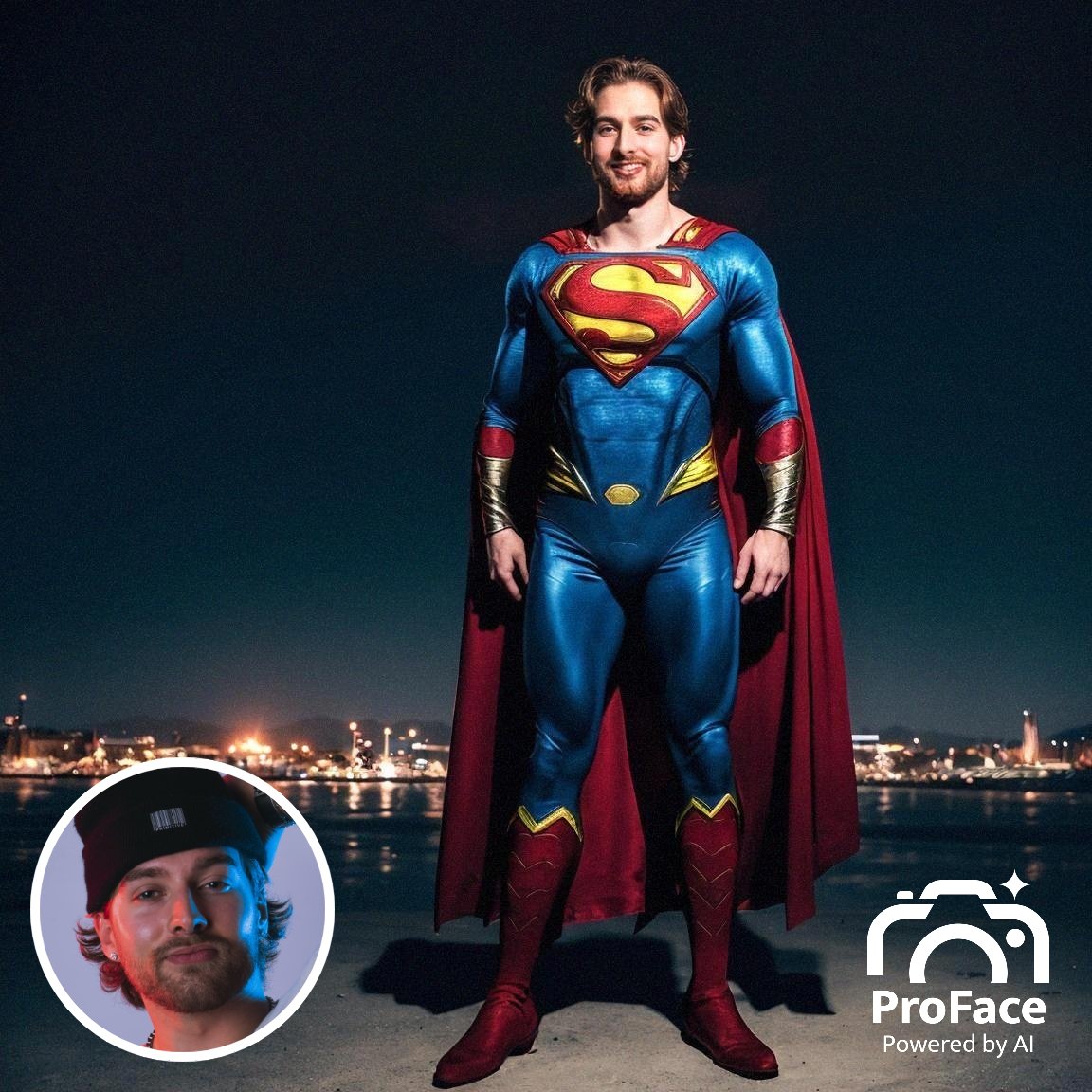 ProFaceAI's tweet image. Be any hero you like with AI😛 #Proface #cosplay #CaptainAmerica #JokerMovie #Superman