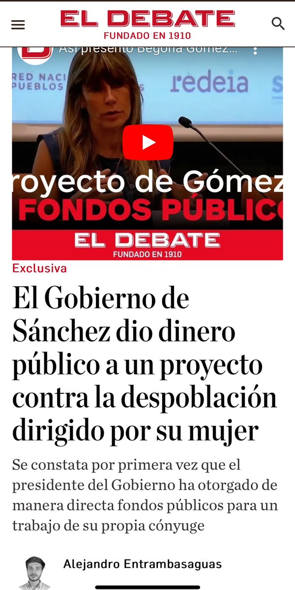 ¿Qué más tiene que ocurrir para que el tándem #Begoña€Pedro sean citados ante un juez? El banquillo de los acusados es su sitio. #SanchezDimision eldebate.com/espana/2024041…