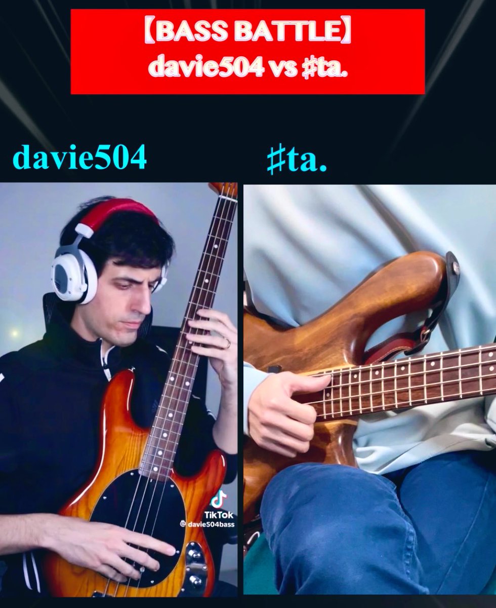 taro____p's tweet photo. 【BASS BATTLE】させて頂きました♪
@Davie504bass #basschallenge #bass #Davie504 #ベースバトル #コラボ #shorts
https://t.co/uor3TYRFXT
あと少しで念願の
YouTubeチャンネル登録100人!
フォロー&高評価
どうぞよろしくお願いします! https://t.co/KDfPdWKtAs