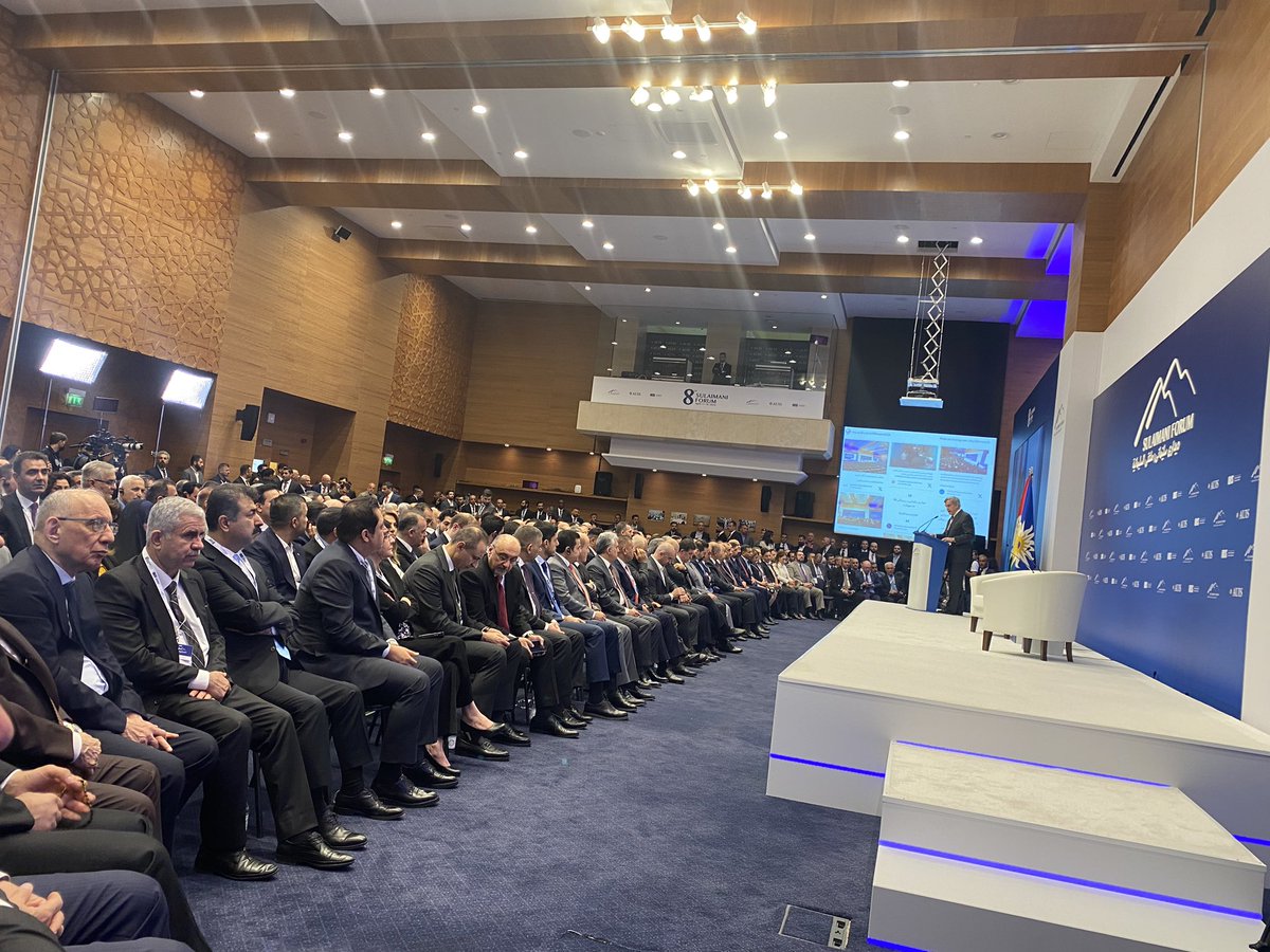 Thrilled to attend the Slemani Forum 24 #Suliforum24 and it happens in a very sensitive time for the region and the wider Middle East #MENA The two-day forum will focus on regional security, diplomacy, political system and conflicts, as well as climent change and future green