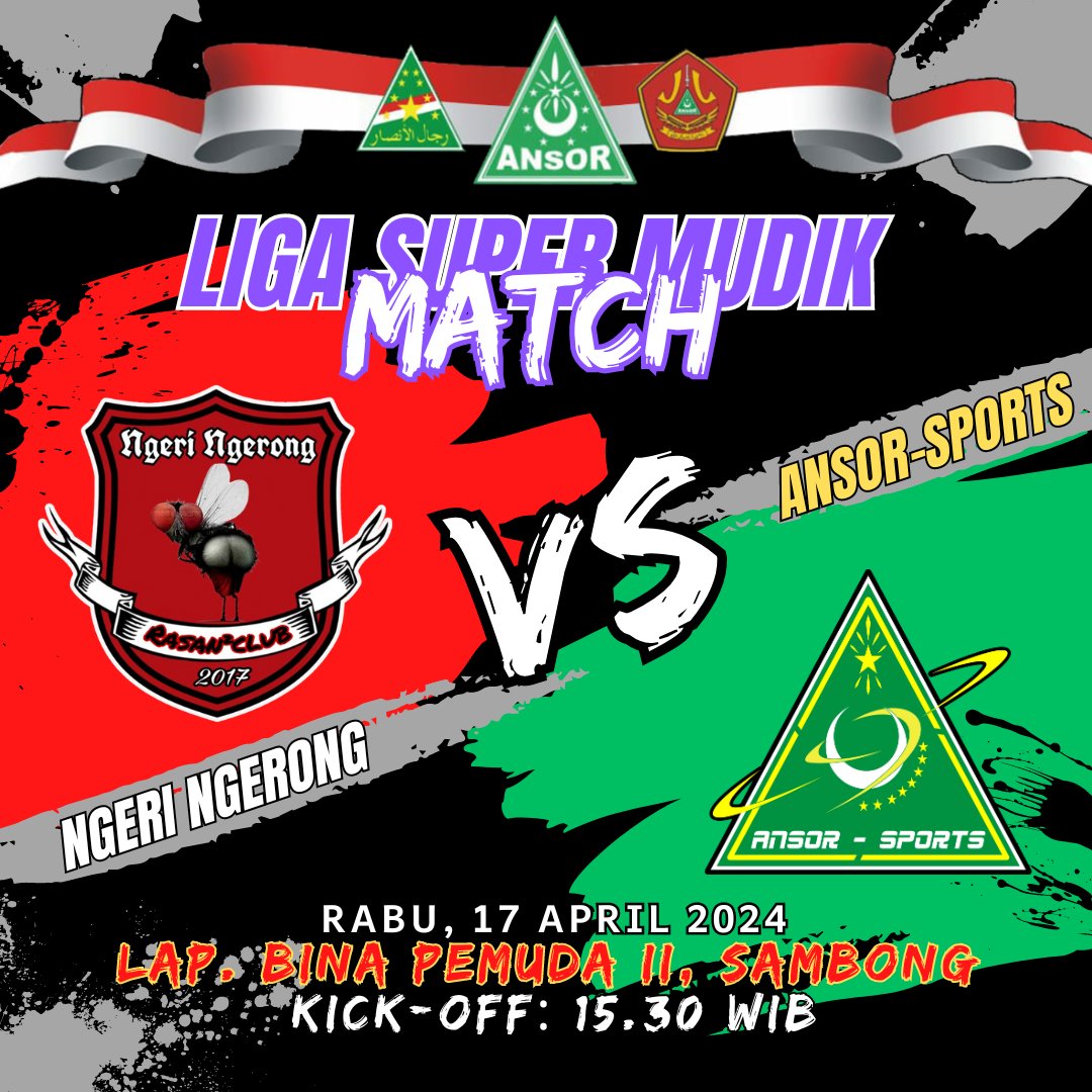 ansor_ranting's tweet image. *Pertandingan Pertama Liga Super Mudik 2024.

"SEBELUM ANDA LELAH, KAMI SIAP KALAH"

#Gasss 
#AnsorBersinergi 
#PurwosariBermartabat