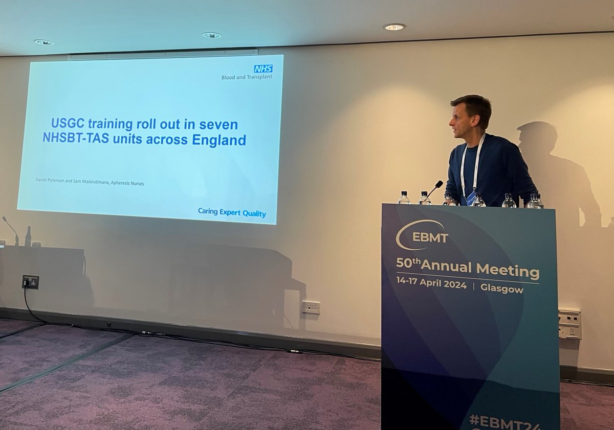 TAS Nurse Daniel Putensen delivered a talk on Ultrasound Guided Cannulation at #EBMT24 , demonstrating how TAS nurses have reduced the need for invasive central lines. A great example of driving innovation to improve patient outcomes.