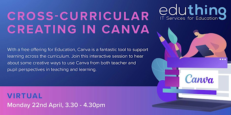 Good Morning Everyone 😊  On Monday the 22nd of April at 3.30pm we are hosting a virtual event on “Cross-Curricular Creating in Canva” and there are still places avaliable, if you would like to join please click the link below to register your place: lnkd.in/erDMhcXe