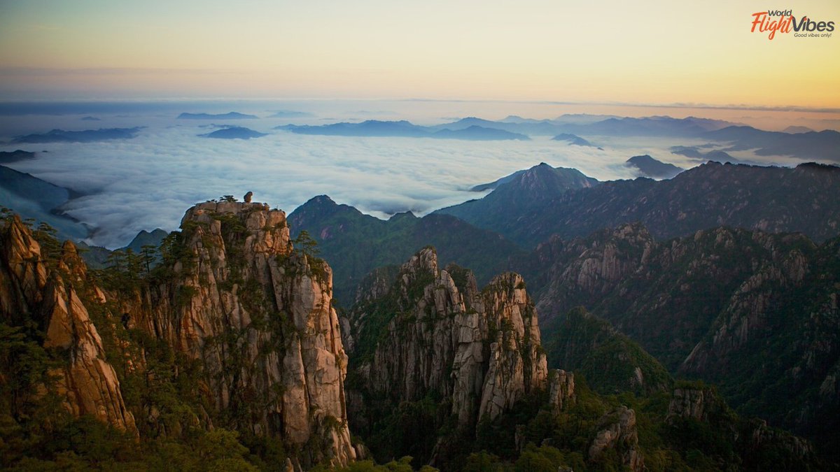 Exploring the mystery of China's Yellow Mountains! 🇨🇳✨ What secrets lie within these majestic peaks? 

#Travel #China #Nature #WorldFlightVibes #NeverStopExploring