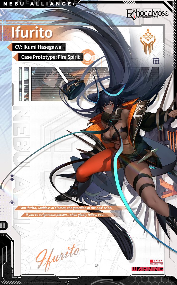 Echocalypse_EN's tweet photo. //#CaseIntroduction
■Ifurito (cv.#IkumiHasegawa #長谷川育美)
■Nebu Alliance
Ifurito is a Celestial of the Kasi Tribe, respected by people as much as Wadjet is.
#EchocalypseTSC https://t.co/Y8dZUwbYKU
