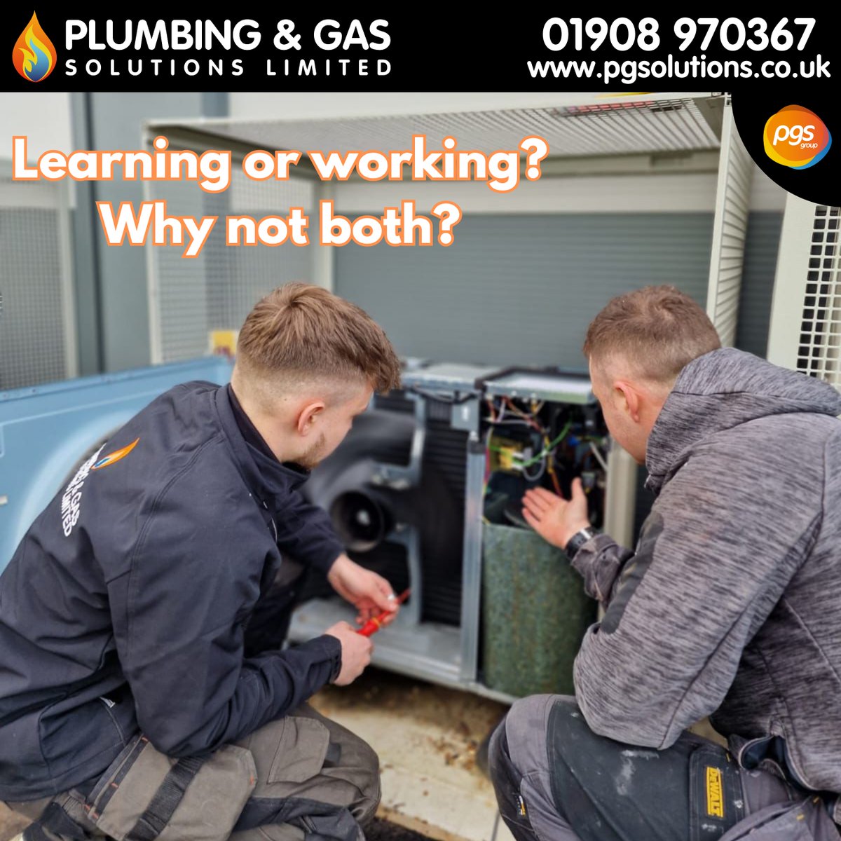 Our engineers always help the apprentices learn new skills and also encourage them to apply them by practicing them on the job. Our apprentices gather lots of knowledge while being in the workplace, which makes their learning at college easier, and vice versa. 01908 970367 📞