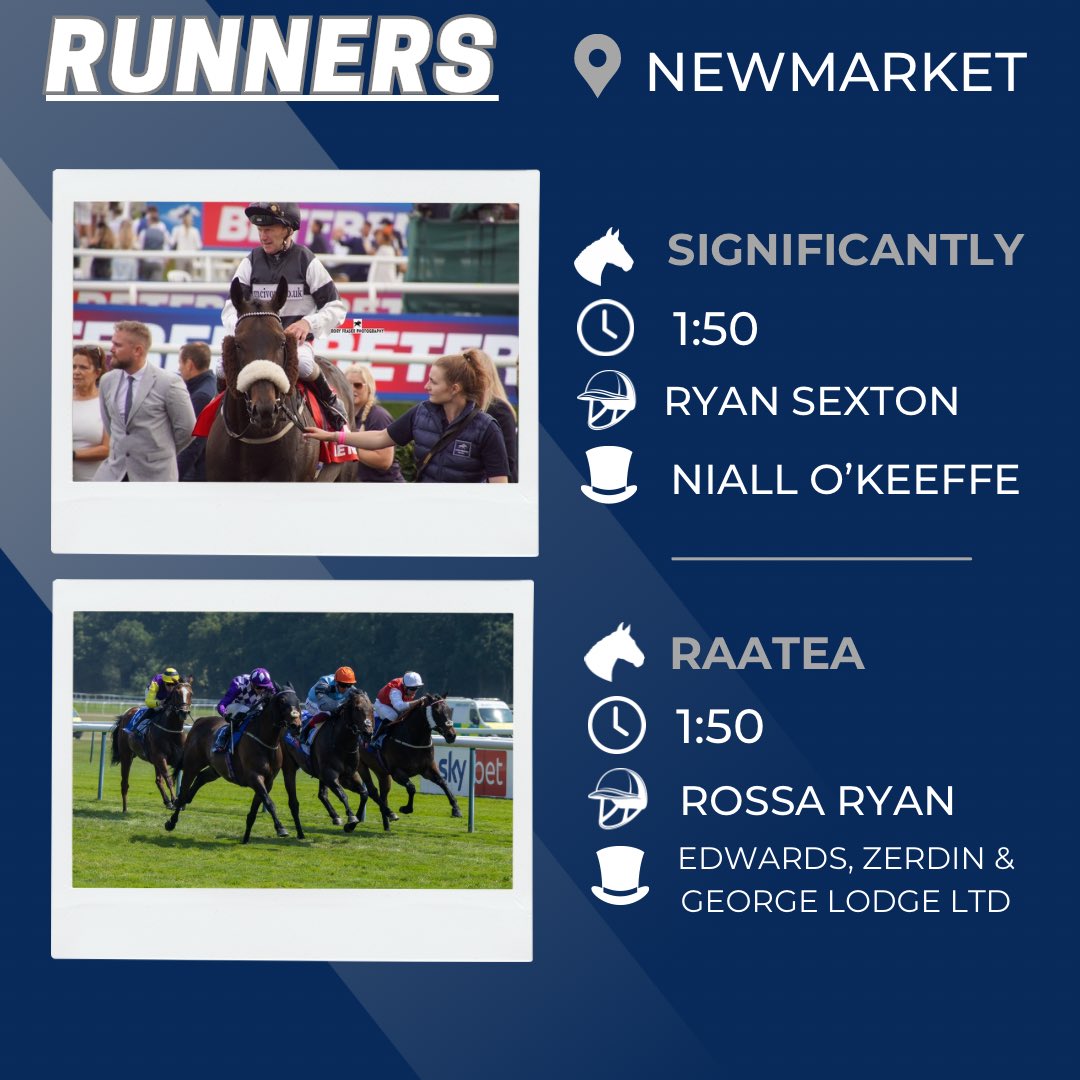 2 runners today at @NewmarketRace