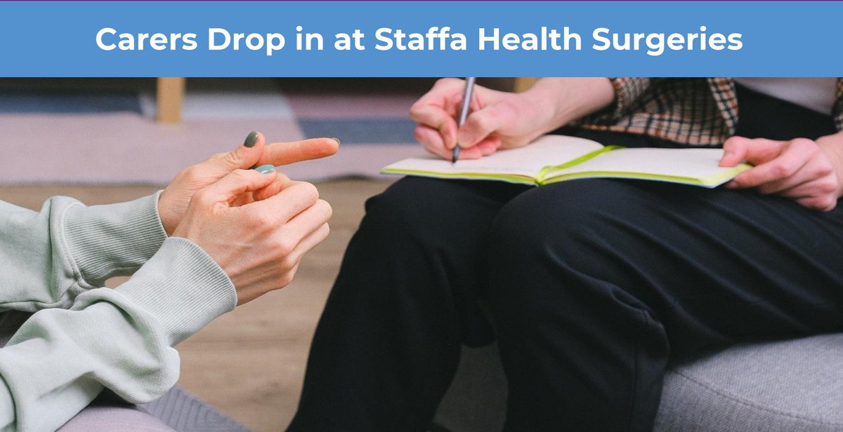 Carers Drop in at Staffa Health Surgeries to have a chat with DAACSS about the support available to you as a Carer💙 📍Staffa Health Surgeries, 3 Waverley Street Tibshelf DE55 5PS 📅Friday 26th April 🕙 9am - 5.30pm 📞Call Heather Aitken on 01773 833833 for further information