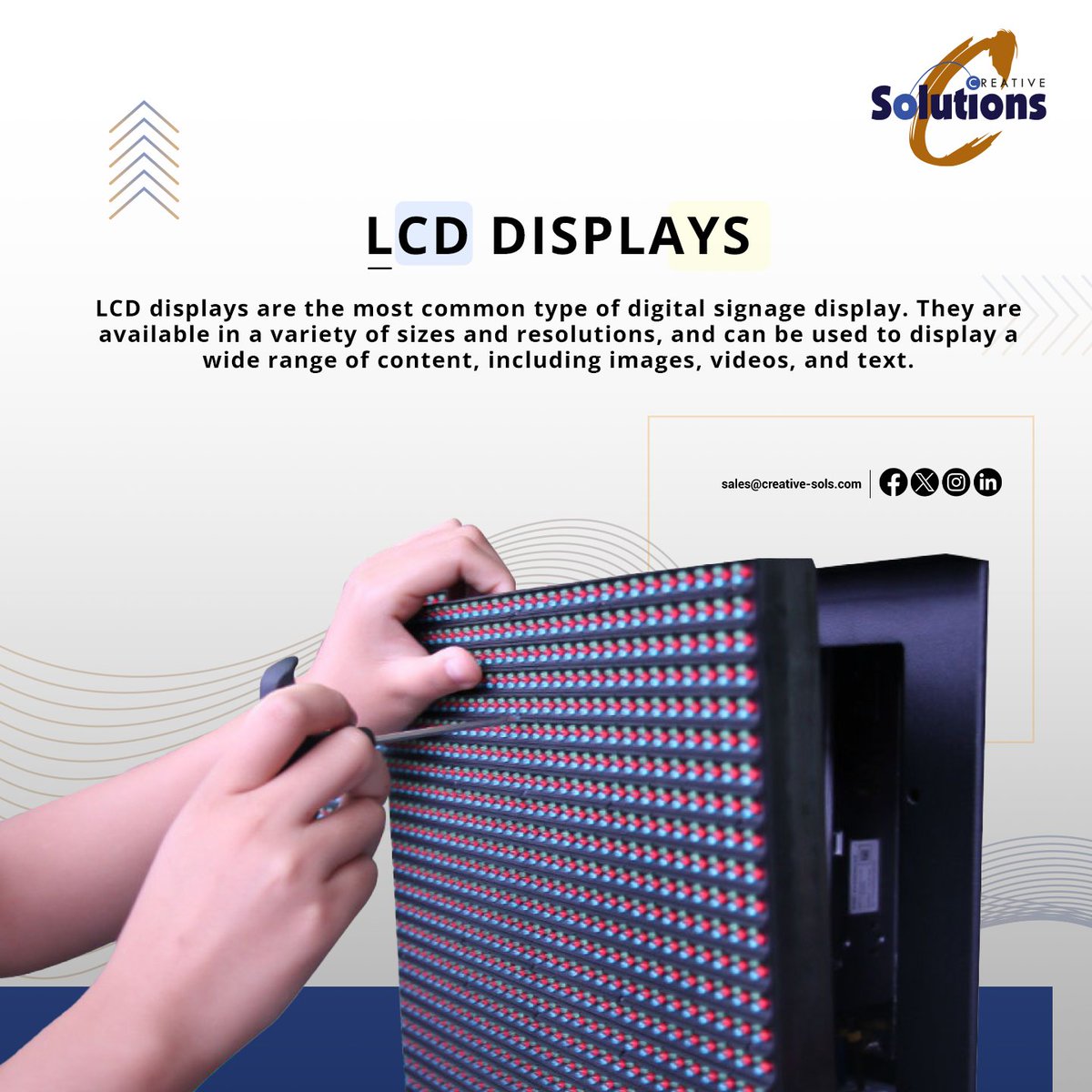 ✅Our vibrant LCD solutions will make your content stand out from the crowd! Upgrade your displays, upgrade your impact!
bit.ly/3Gkwjpl
#lcd #displays #videowall #digitalsignage #saudiarabia #فيديو #التصميم_الرقمي #السعودية #صنع_في_السعودية #الرياض #الدمام #نجران #أبها