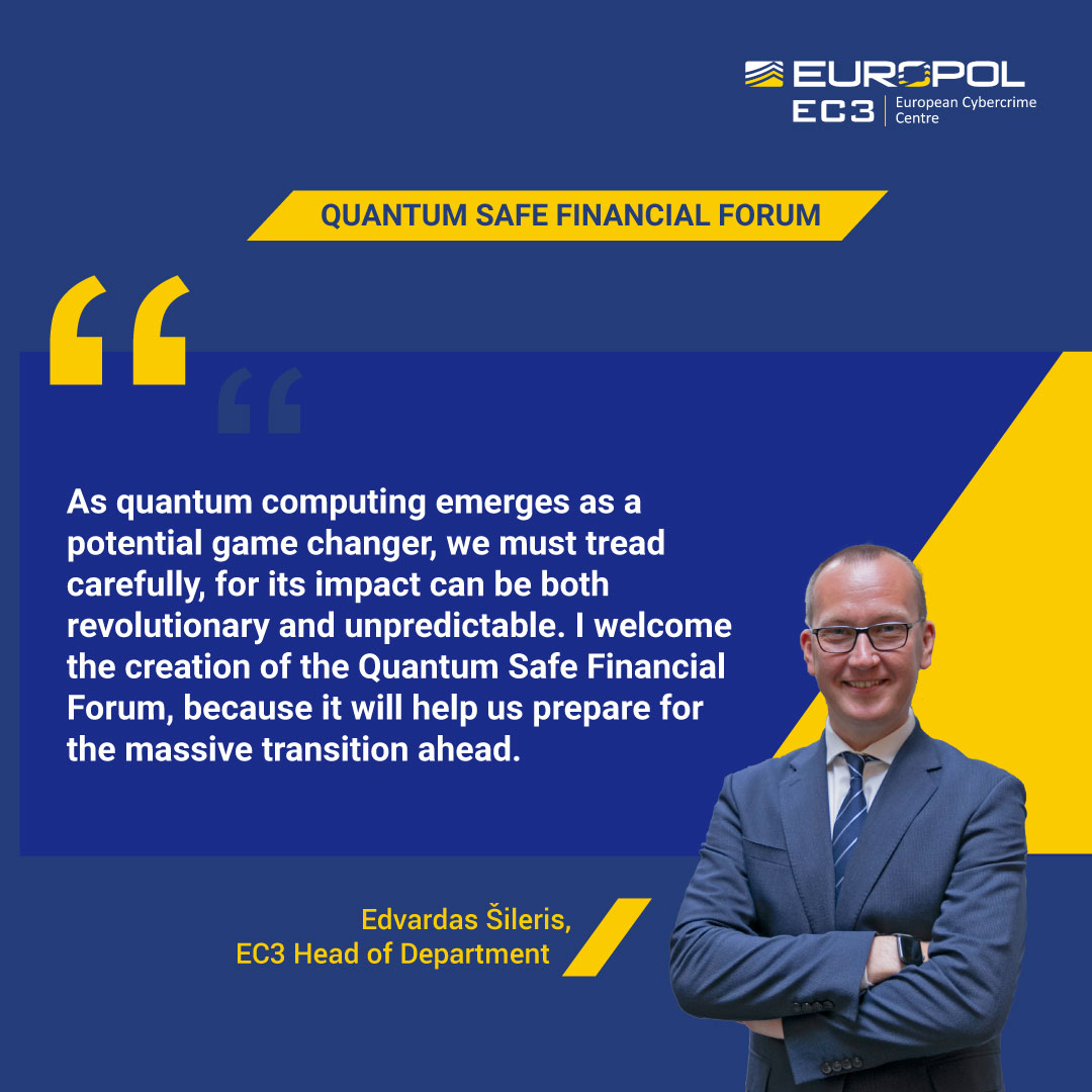 ❗ #QuantumComputing is already a reality, and we need to be prepared for the challenges it may bring. 🌐 This is why we support the Quantum Safe Financial Forum that will drive a safe transition to Post Quantum Cryptography in the financial sector. 🔎 europa.eu/!nhdRj6