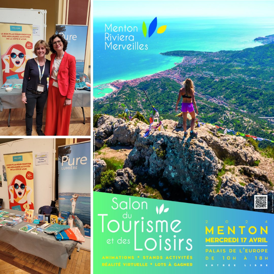 [SALON] @ProCotedazur est présent pour la 1ère fois au Salon du #Tourisme et des #Loisirs organisé par @OTC_MRM. L’occasion de valoriser auprès d'une cible de proximité les produits licenciés #CotedAzurFrance, les activités culturelles et sportives, l’agenda événementiel…