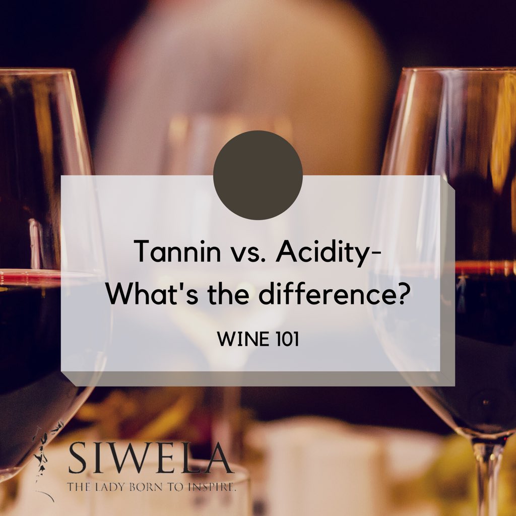 Wine 101: Tannins vs. Acidity - What’s the Difference? Tannins are compounds found in grape’s seeds, skins, and stems, giving wine a drying, bitter taste. Acidity, on the other hand, naturally present in grapes, gives wine a refreshing, tart flavor.