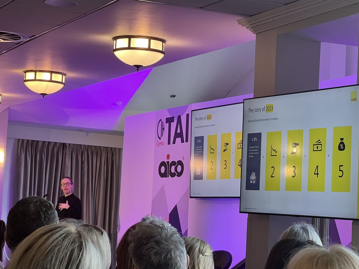 #cihtai24  Great keynote from Emily Williams,Director #Savills packed full of information/forecasts.My broad understanding- likely to be “gentle restoration of buying power and affordability for housing market” and although generally more positive outlook it is “not exuberant”.