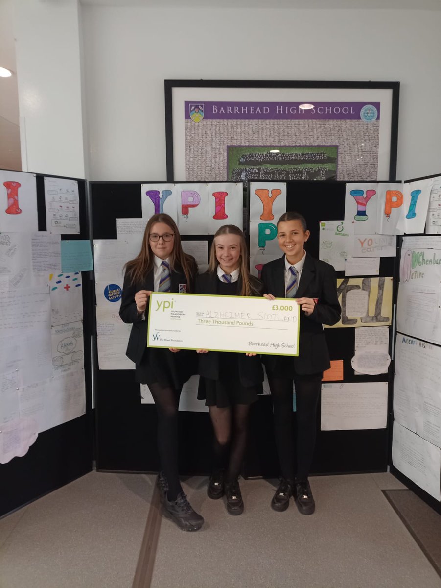 Congratulations to our S2 pupils who won the YPI competition and secured £3000 for their chosen charity. #raisethebarr