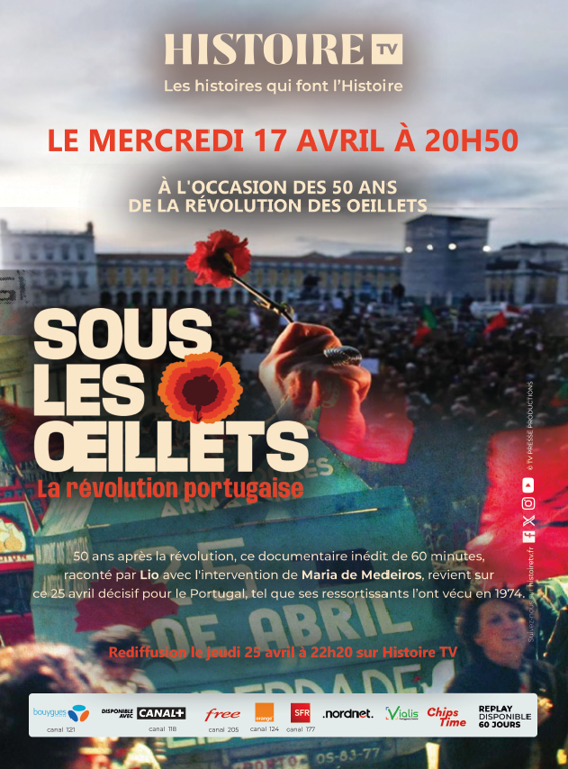 csommet's tweet photo. 🇵🇹 "Sous les œillets, la révolution portugaise" 🇵🇹
Inédit, ce soir à 20h50 sur @histoiretv 

#revolutiondesoeillets #portugal #histoire https://t.co/jxRjSMlLTn