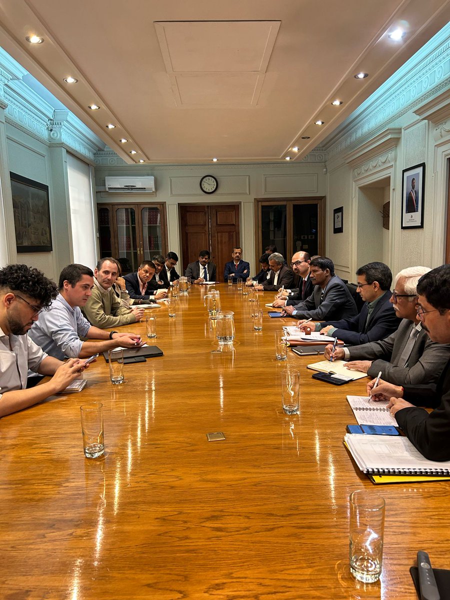 Shri V L Kantha Rao, Secretary, @MinesMinIndia, Government of India had a meeting with Mr. Iván Mlynarz, Vice-President, ENAMI, a State-owned Company of Government of Chile on 16 April, 2024 in Santiago and emphasised on obtaining concessions for critical minerals on G2G basis.