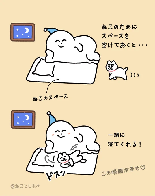 一緒に寝てくれる猫 