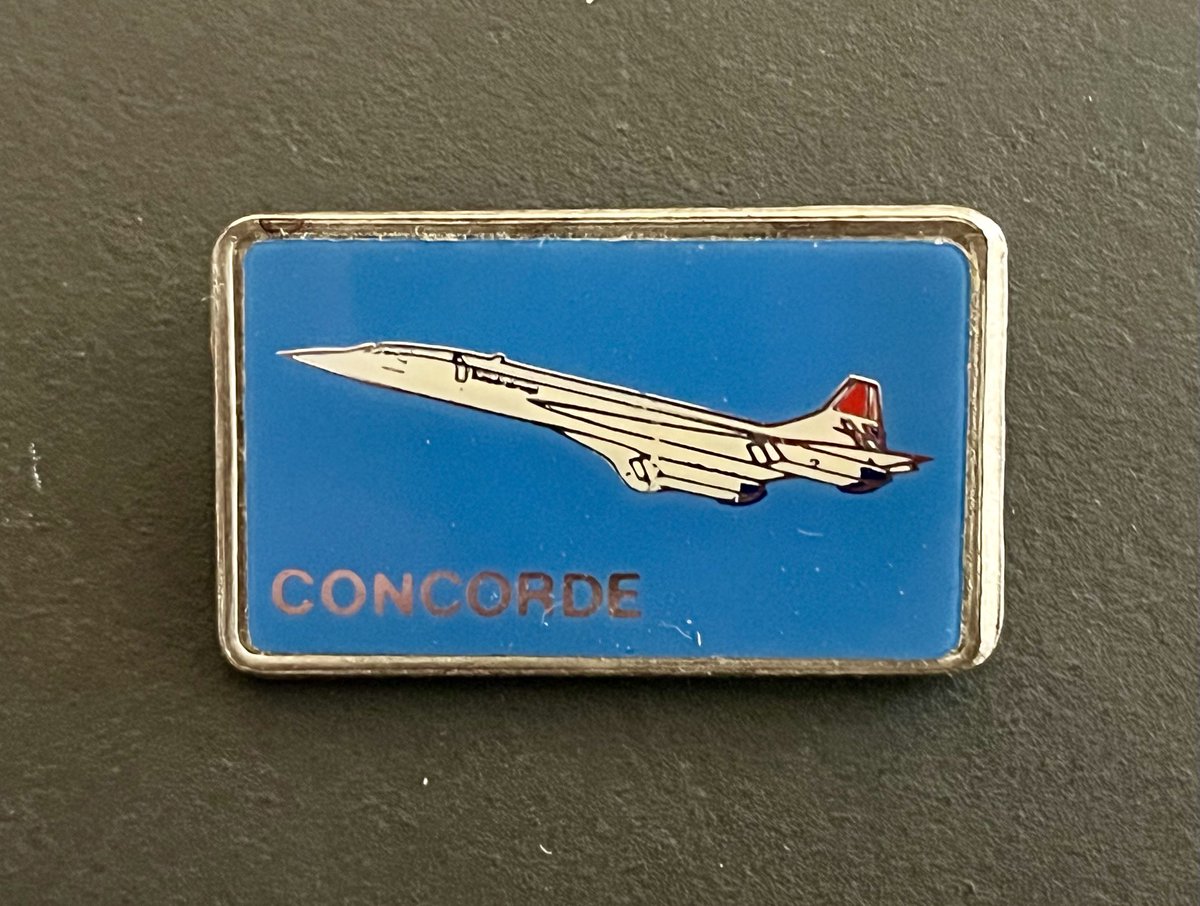 Concorde badge from the mid-late 1970s. What would complete a set of British transport icons of this era? Hovercraft? Intercity 125?